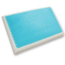 Cool Gel Reversible Gel and Memory Foam Bed Pillow - Light Blue/White,