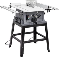 Table Saw 10 Inch, 15 Amp 5000RPM Powerful Tablesaw with Stand & Protective Cove