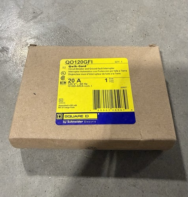 #ad Square D QO120GFI 20A 1 Pole 120V Ground Fault Circuit Breaker NEW IN BOX $24.99