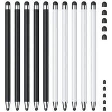 Stylus 10Pcs , Pen for Touchscreen, High Precision and Black/White