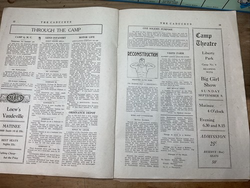 7 Sep 1918 The Caduceus Camp Greene Nc Army Base Hospital Boletín B40 - Imagen 8 de 13