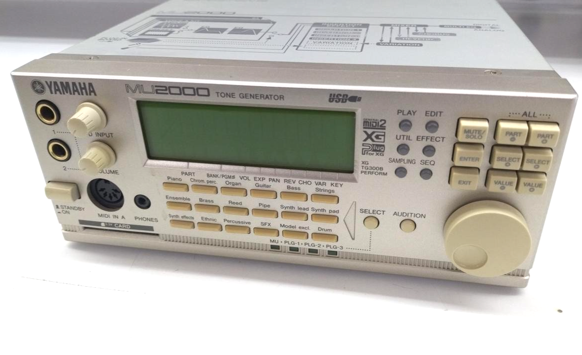 DTM・DAW YAMAHA MU2000 TONE GENERATOR YAMAHA MU2000 Tone Generator Sound Module Tested Working Japan