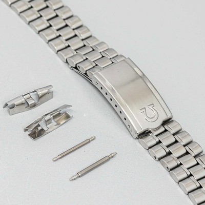 OMEGAステンレススチール リンクブレスレット NEAR MINT w/026 End Links* Vintage OMEGA 1118 18mm Stainless Steel