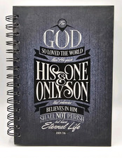 Christian Prayer Journal John 3:16 Lined Diary Note Pages Different Bible Verses