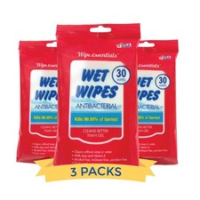 WipeEssentials Hand Sanitizer Wipes for Adults & Kids - 30 Count (Pack of 3)