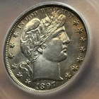 1897 Philadelphia ICG MS-62 Barber Half - nice flash, see the video!