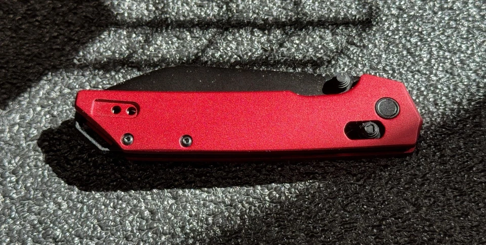 Reverso Kershaw Iridio Negro Personalizado Tanto D2 con Rojo Escala de Fábrica Intercambio Nuevo y Caja Foto 3 de 4