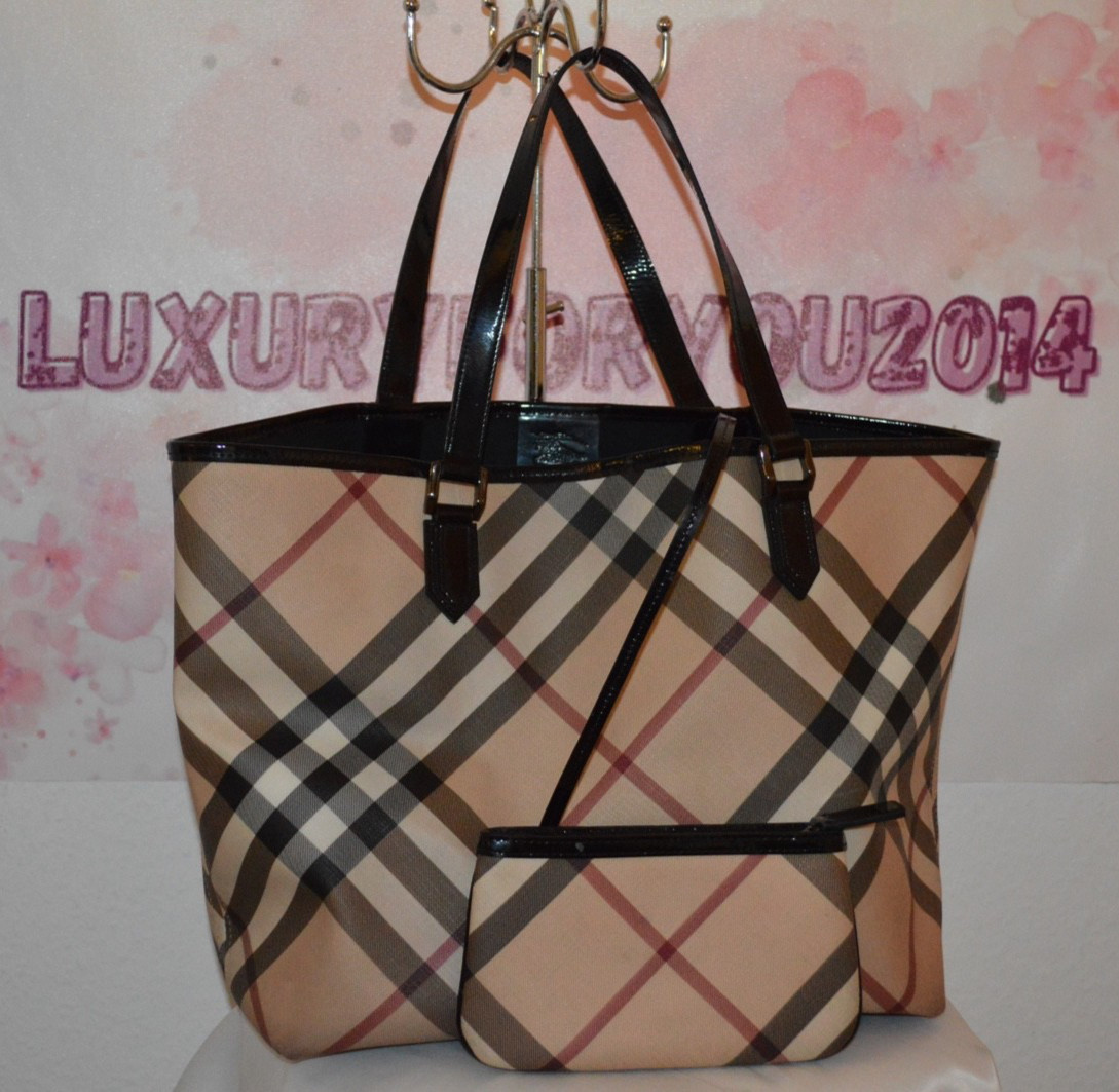 Borsa Burberry shopper bag inclusa pochette