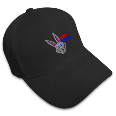 Baseball Cap Easter Bunny Face Embroidery Dad Hats for Men & Women 1 Size