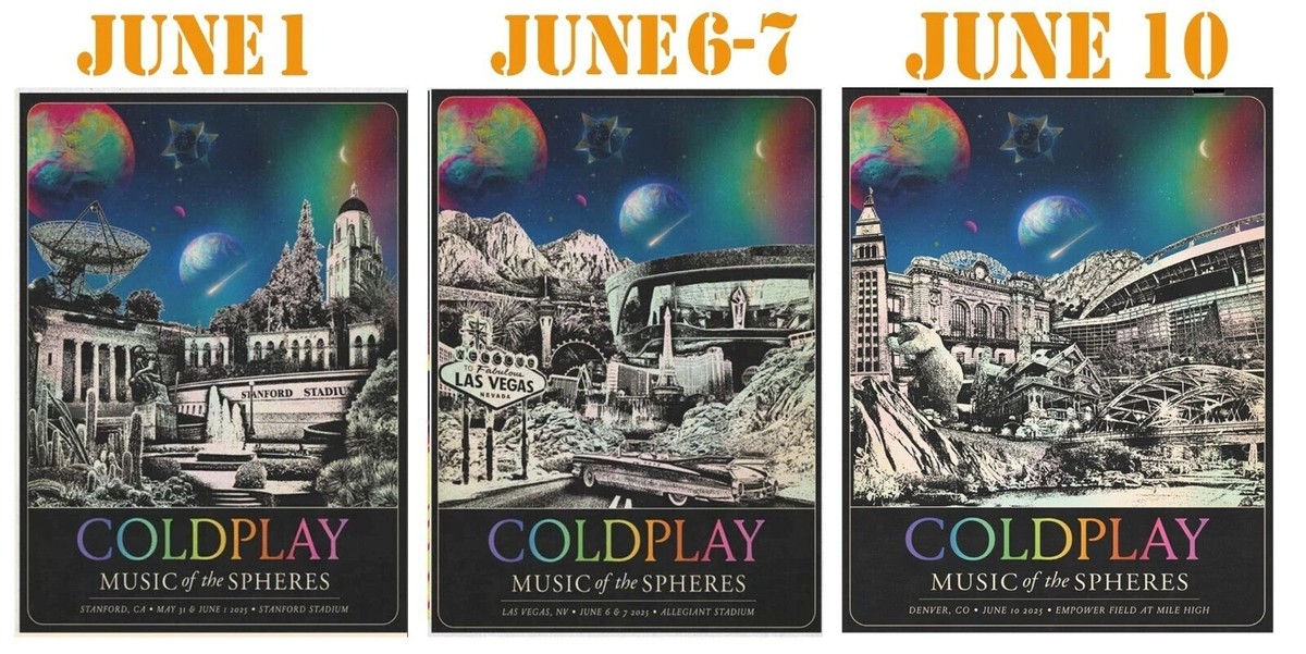 COLDPLAY 日本1500枚限定 リトグラフ ポスター COLDPLAY 日本1500枚