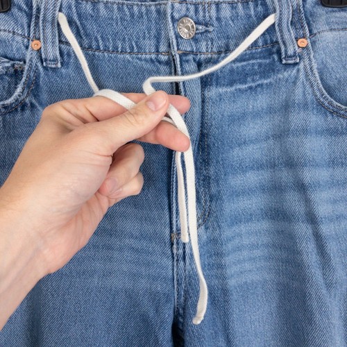 Paige Jeans Womens Size 28 (31x26) Blue Zoey Drawstring Cuffed Wide Leg - Picture 5 of 12