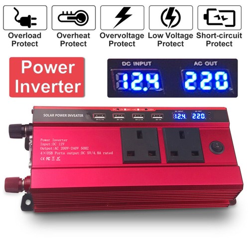 1500W Car Solar Power Inverter DC12V to AC 220V Converter Modified Sine Wave UK - Picture 5 of 12