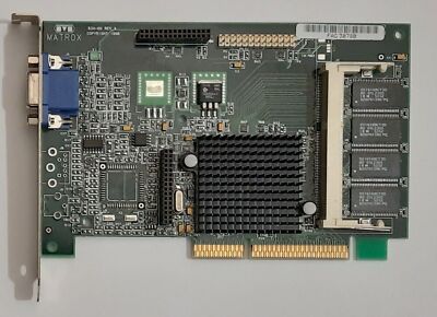 Matrox Millennium G200 AGP Grafikkarte (G2+/MSDA/8B/20, 8MB, retro, 1998)