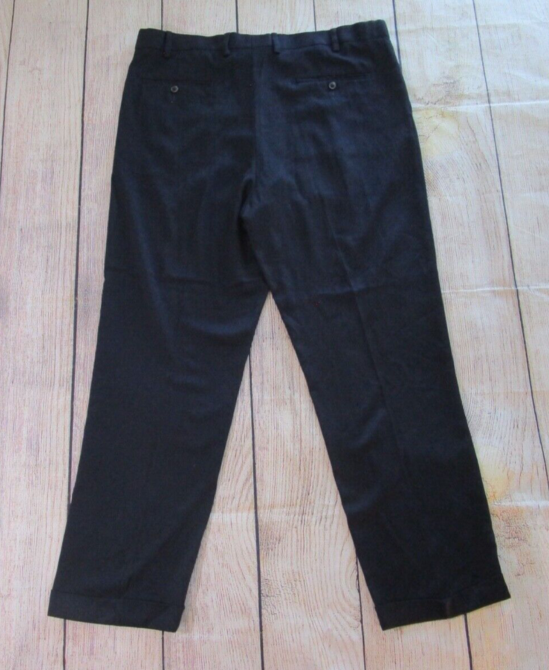 GS Navy Blue Pleated Cuffed Mens Casual Dress Pants Slacks Straight Leg