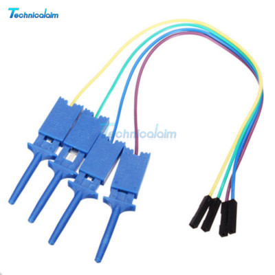 4PCS Test Clamp Wire Hook Test Clip for Logic Analyzer Electronic Components-