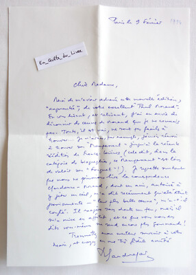 L.A.S. Françoise Chandernagor - Briefträgerin - Autogramm [Paul Morand]