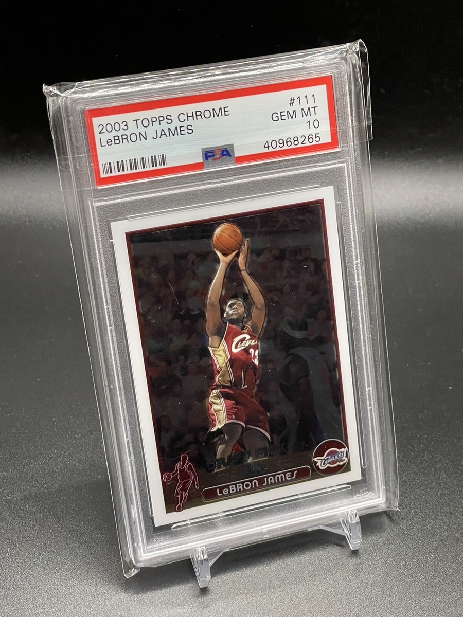 希少 Lebron James Topps Chrome ルーキーカード 2003 Topps Chrome Lebron James Rookie Base PSA 10 Cavs | eBay