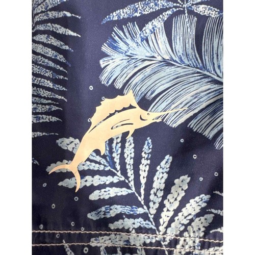 New TOMMY BAHAMA KIDS Boys Blue Tropical Palm Fronds Swim Trunks Sz 6 - Picture 2 of 5
