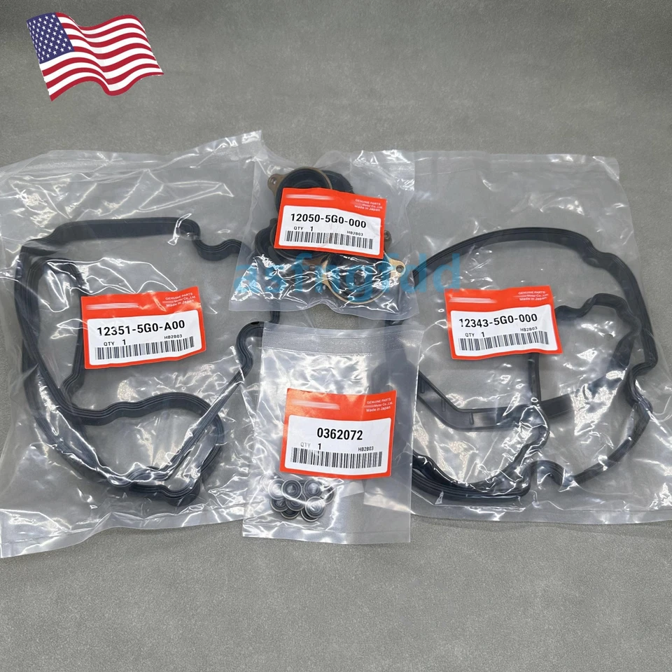 NUEVO Juego de juntas de cubierta de válvula para 14-20 ACURA MDX RLX 3.5L V6 SOHC 12050-5G0-000 EE. UU. Foto 4 de 4