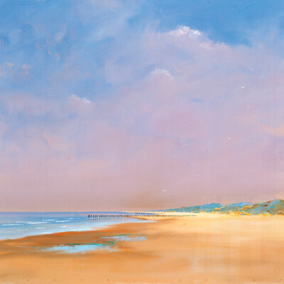 27W''x27H'' DE LICHTVAL by JAN GROENHART - PURPLE HAZE SKY RAIN CHOICES OF CANVAS