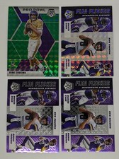 LOT 4 2020 Mosaic Football Kirk Cousins Green Silver Prizm Flea Flicker Pro Bowl