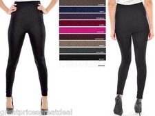 1 or 3 WOMENS CABLE KNIT FOOTLESS FLEECE Legg...