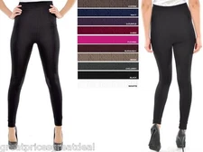 1 or 3 WOMENS CABLE KNIT FOOTLESS FLEECE Legging Tight TX200 Sofra Fits S M L XL
