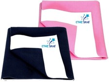 Baby Dry Sheet Pink  Black Baby Bed Protecting Water Absorbing Sheet