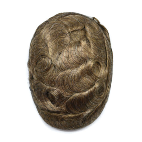 Mens Human Hair Replacement System Injection Skin Men Toupee Wig Hairpieces US - Picture 71 of 73