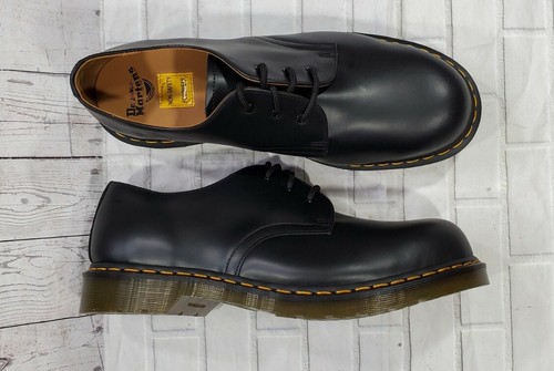 Dr. Martens 1925 5400 3-Eye Steel Toe Leather Shoes FINE HAIRCELL MENS SIZE  14 | eBay