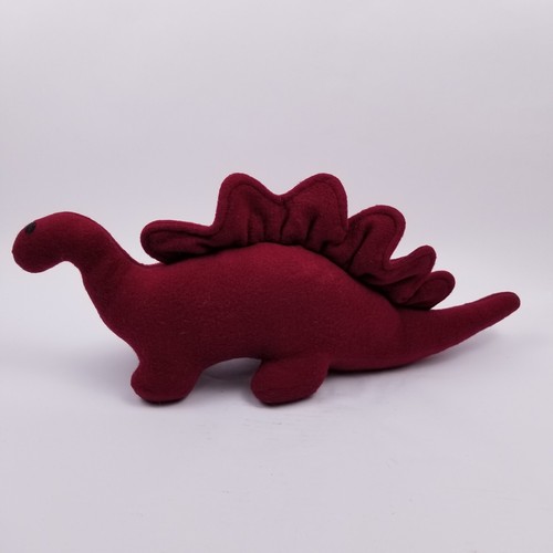 Juguete de peluche de fieltro rojo oscuro rojo oscuro Stegosaurus dinosaurio borgoña 18 pulgadas - Imagen 4 de 6