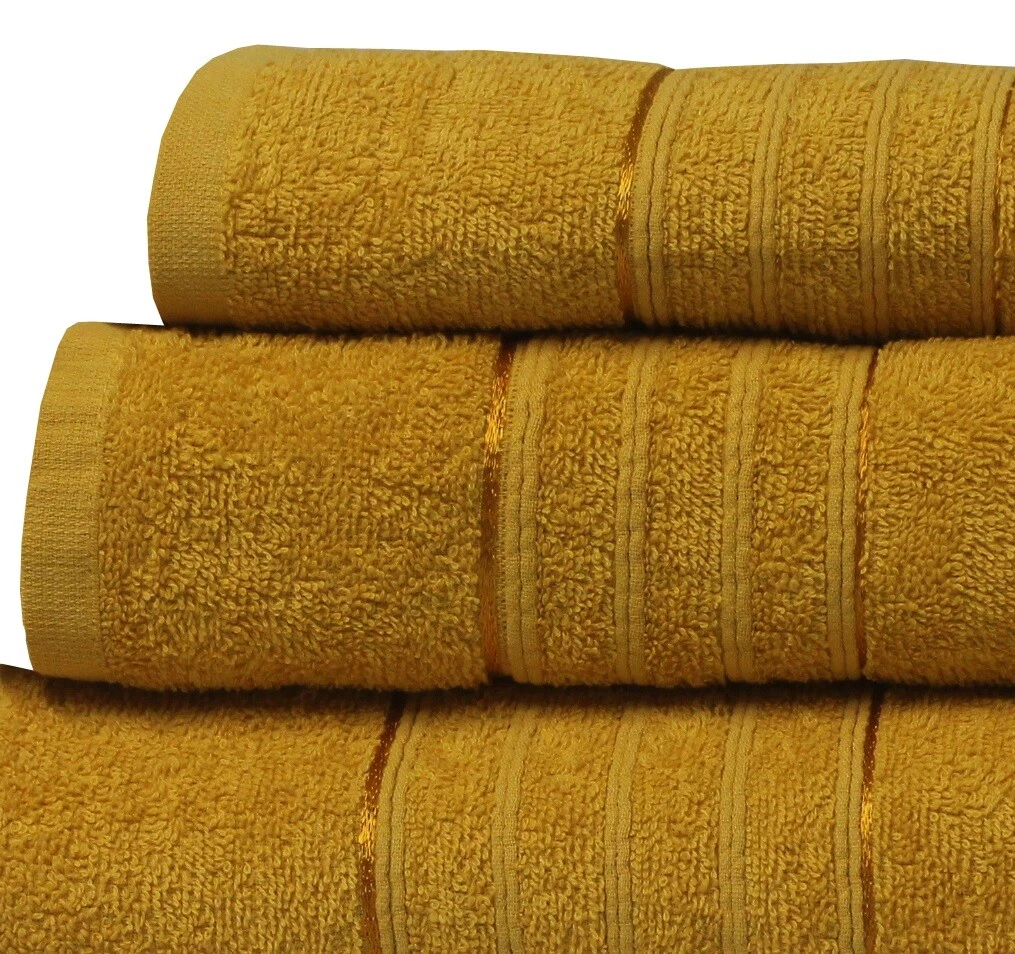 Mustard yellow online towel set