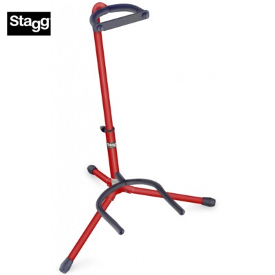 Stagg SG-A100RD Tripod Adjustable Guitar Stand - Red