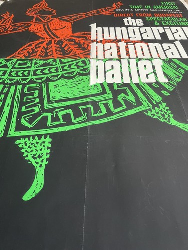 Super Rare, Vintage Original Print Hungarian National Ballet Event HUGE Poster - Picture 2 of 9