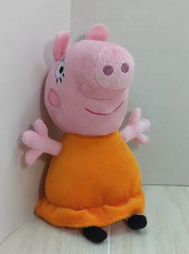 Peppa Pig Mummy Pig Plush orange dress Just Play Peppa's Mom