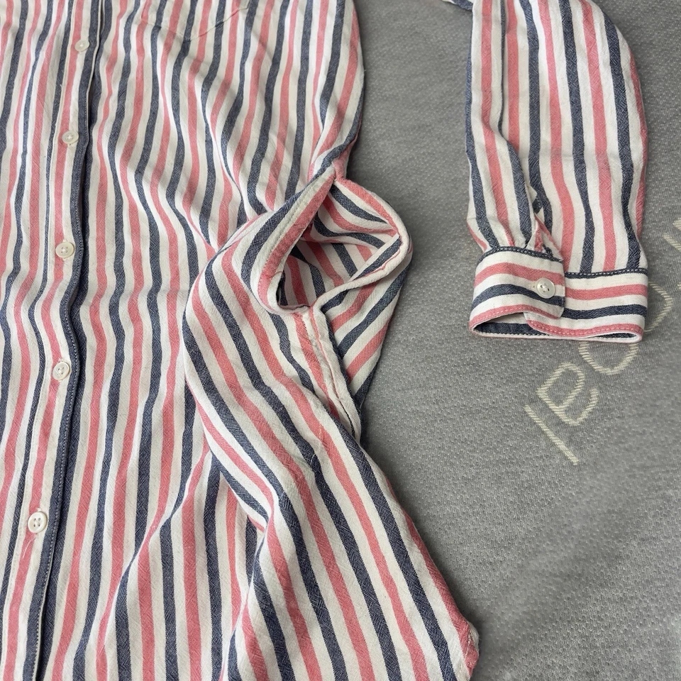 Camisa de vestir túnica a rayas línea Harrison mezcla mujer talla pequeña Clare V. x Steven Alan Foto 4 de 4