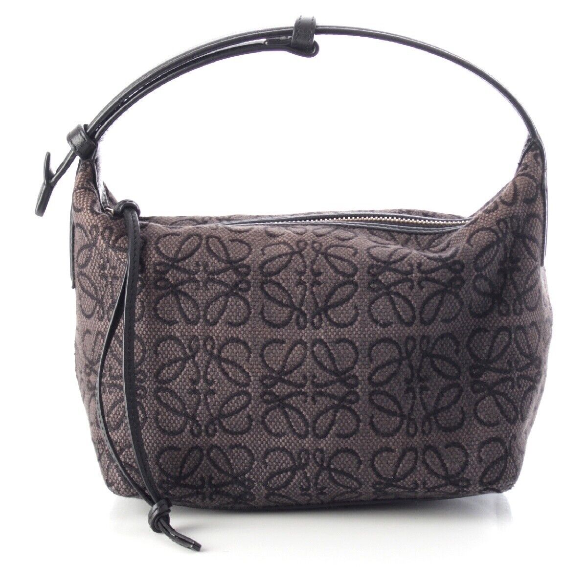 Auth LOEWE Q-Bee Jacquard leather Anagram one belt Handbag Auth LOEWE Q-Bee Jacquard leather Anagram one belt Handbag