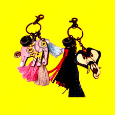 Gorgeous vintage elephant keychains with Tassels