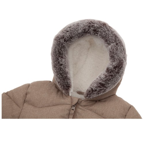 Rokka&Rolla Baby Boys' Soft Mini Fur Lined Puffer Jacket Hooded Winter Coat - Picture 29 of 38