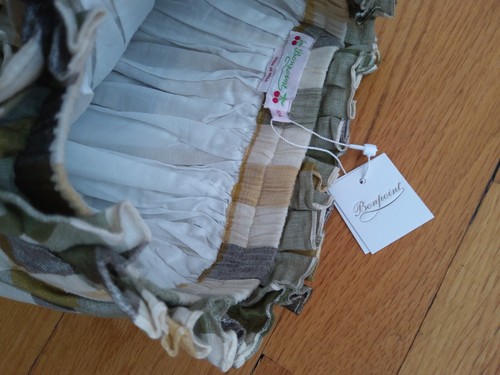Girls Bonpoint Flaminia Checked Pleated Ruffled Skirt, size 10A, 140/60, NWT - Picture 5 of 5