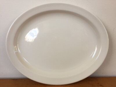Vtg Stonehenge Midwinter White Ceramic Oval Serving Platter Plate Tray 11.75''