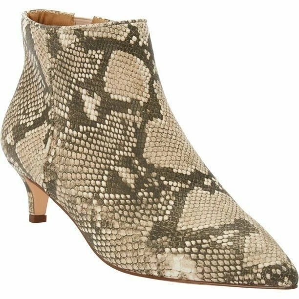 Snakeskin kitten heel boots Clearance