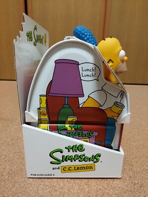 The Simpsons C.C. Lemon Dome Metal Lunch Box Homer Marge Bart Lisa
