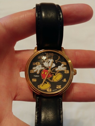 Disney Mickey Mouse Watch - Black geniune leather with stainless steel back - Picture 5 of 8
