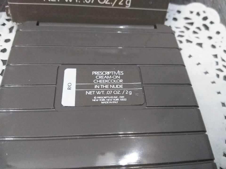 VTG. PRESCRIPTIVES CREAM-ON CheekColor blush IN THE NUDE 06 - .07oz /2g (NOS) - Image 3 of 4