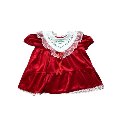 Carters 3T Girls Dress With Burgundy Bow | eBay