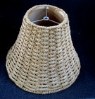 Vintage Natural Braided Rattan Woven Wicker Lamp Shade Bell Shape 11"x14"