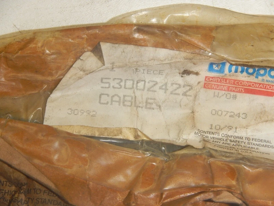 Cable acelerador Jeep Cherokee XJ MJ 84-86 NOS Mopar 2.5 53002422 ENVÍO GRATUITO Foto 3 de 3