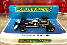 Scalextric C4521 Brabham BT26 - Piers Courage Monaco GP 1969, #16 1:32 Slot car