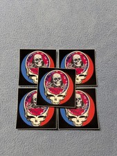 5 Pack Grateful Dead Steal Your Face Ripper Stickers.